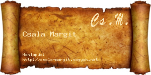 Csala Margit névjegykártya